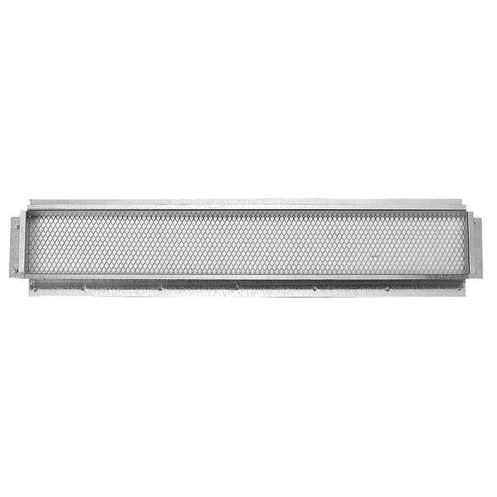 Master Flow 16 in. x 8 in. Aluminum Under Eave Soffit Vent in White ...