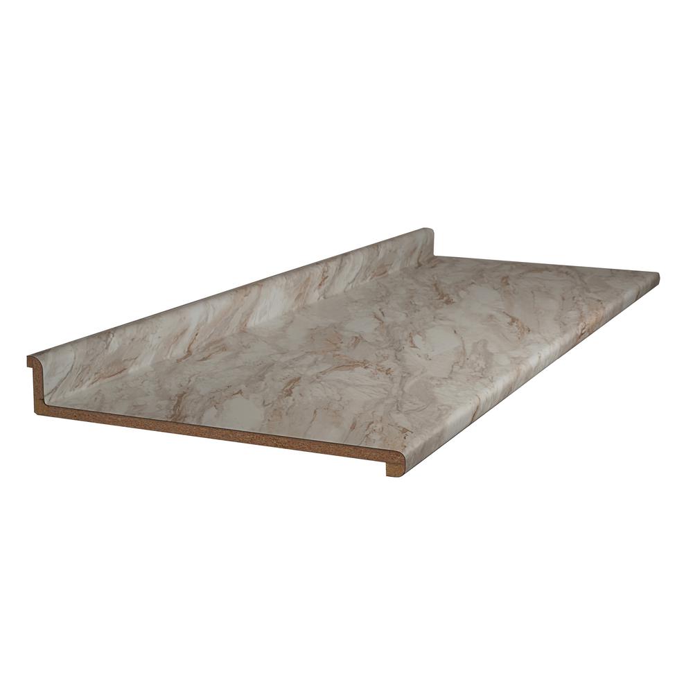 Hampton Bay 8 Ft Laminate Countertop Kit In Drama Marble With E2000 Edge Ewk8 5010 7 The Home 0691