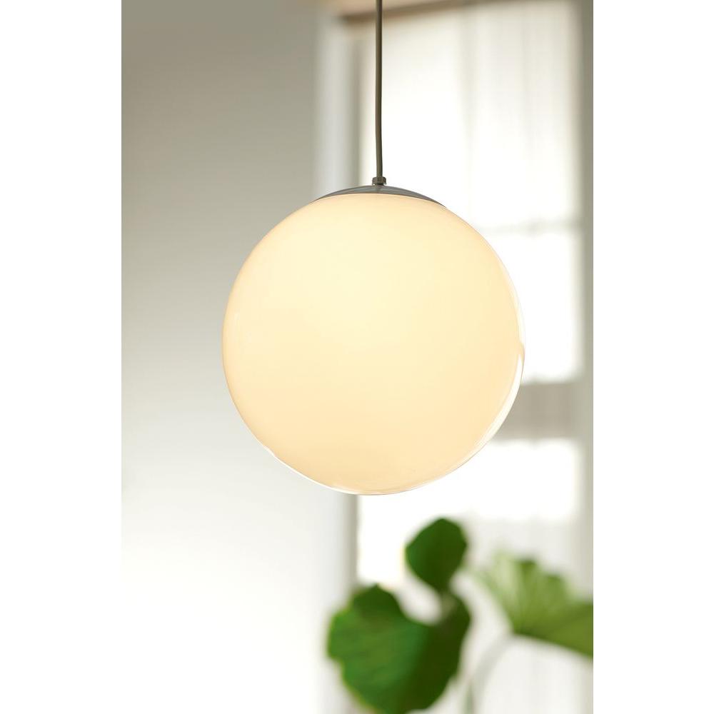 Sea Gull Lighting Hanging Globe 1 Light White Pendant 6024 15 The Home Depot - Sea Gull Lighting Globe Pendant