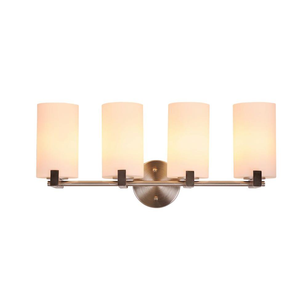 Design House Eastport 4Light Satin Nickel Indoor Vanity Light577536