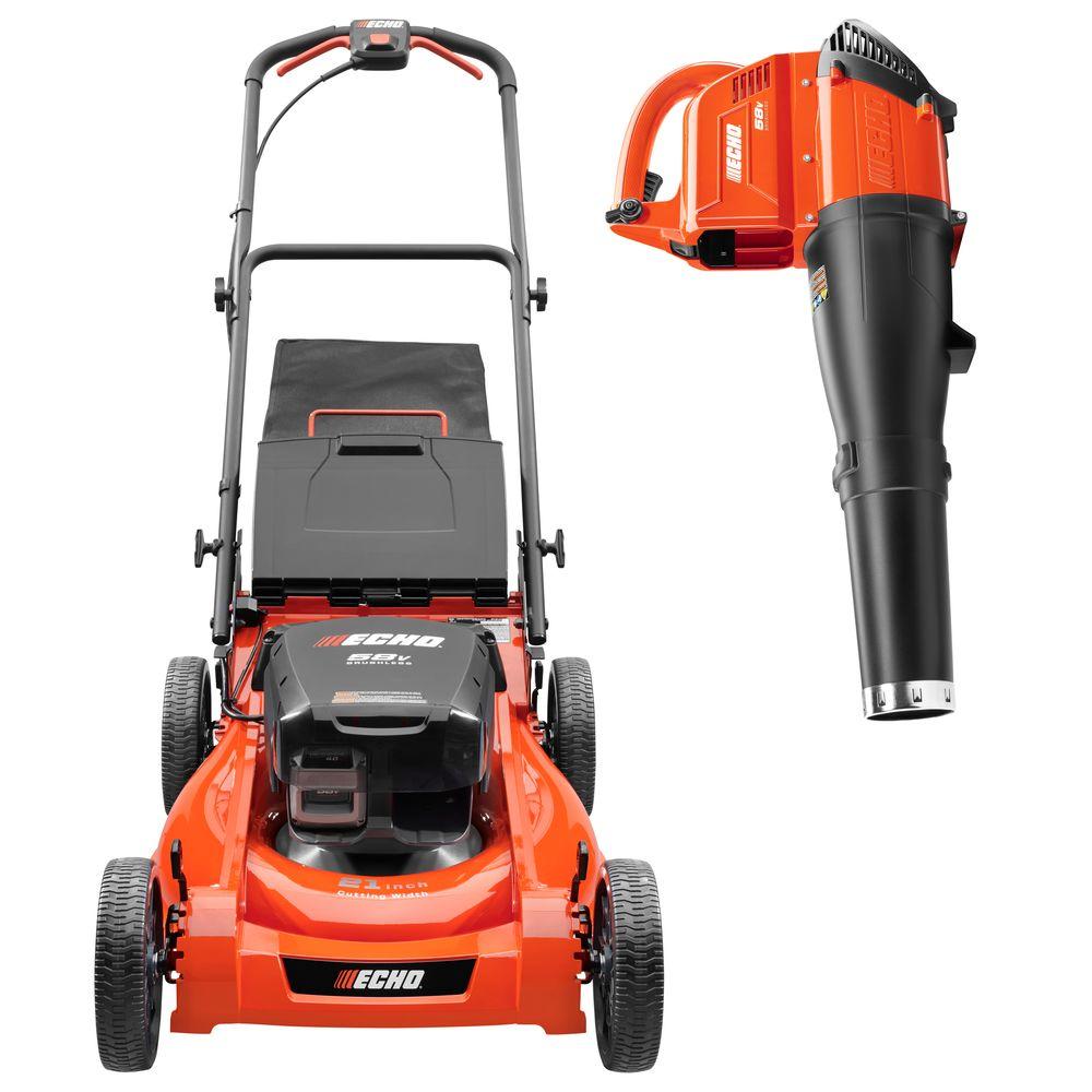 ECHO 21 inch 58-Volt Lithium-Ion Cordless Lawn Mower with Blower Combo Kit - 4.0... by ECHO