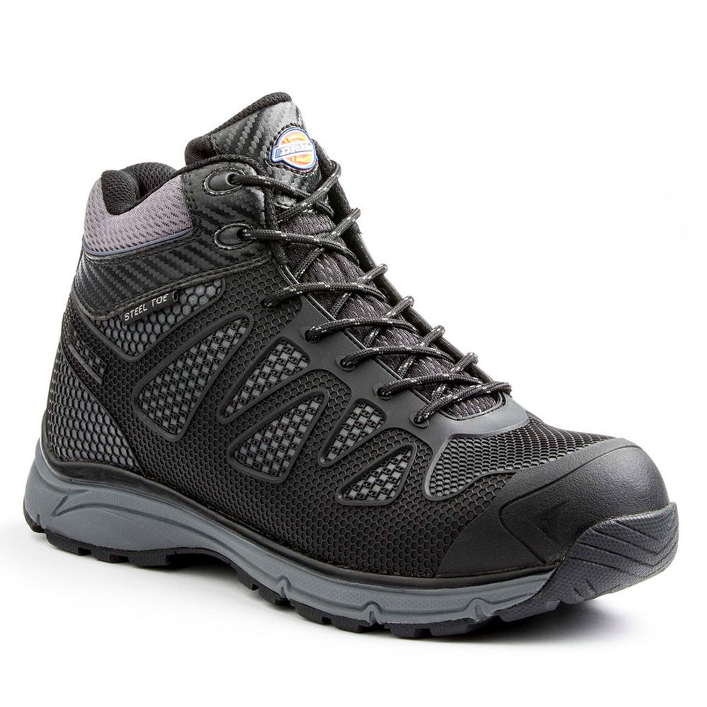 black safety toe work boots