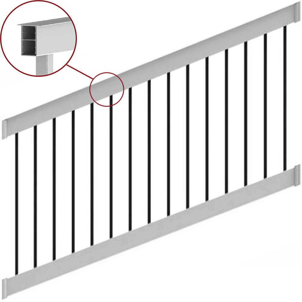 Peak Aluminum Railing 6 ft. Aluminum Wide Stair Picket and Spacer Kit