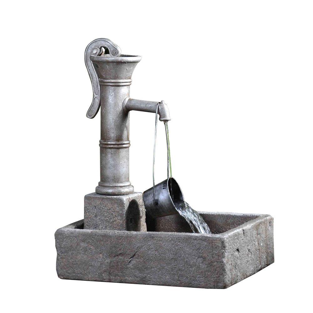 Large Water Pump Fountain with Metal CanFCL065 The Home Depot