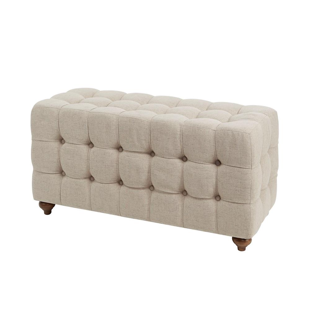 Silverwood Furniture Reimagined Vada Tan Tufted Upholstered Bench