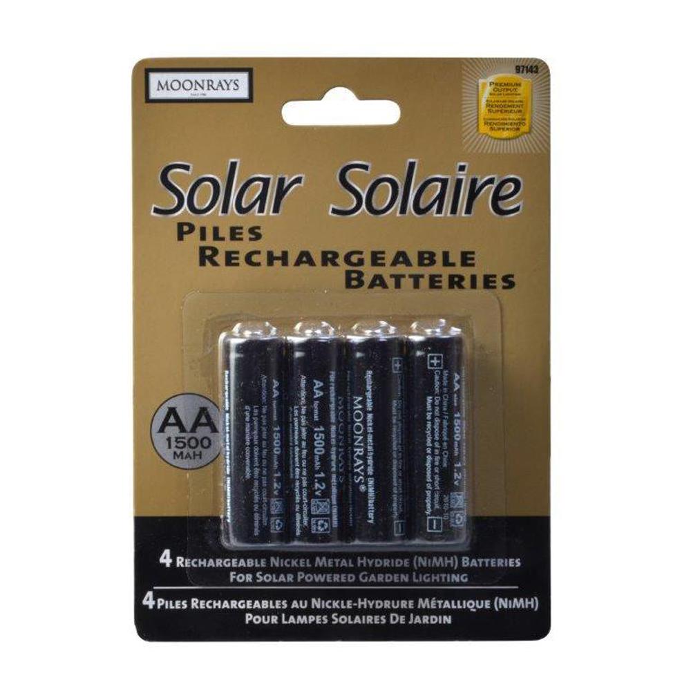 Batteries Outdoor Lighting Accessories The Rechargeable 1500 Mah Nimh Aa Batteries For Solar Powered