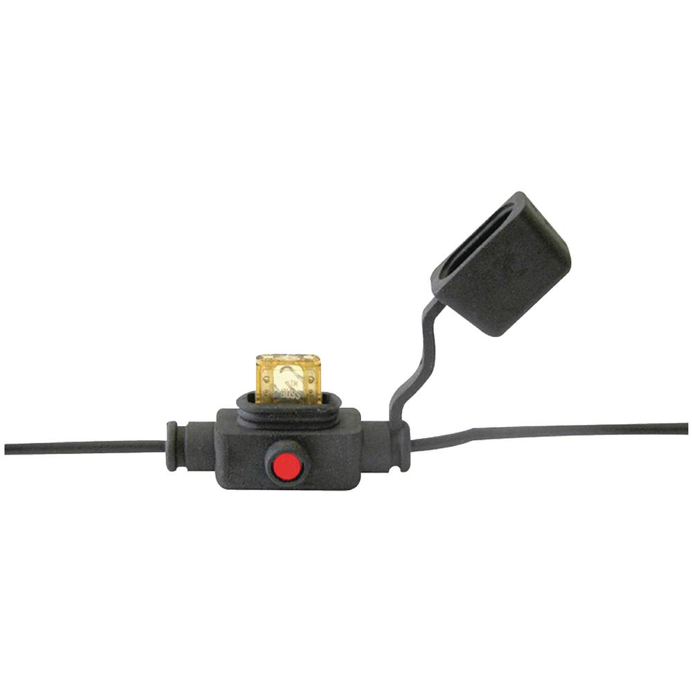 Seachoice Indicating ATM In-Line Fuse Holder, 20 Amp, 6 in., 16/2 Gauge Wire