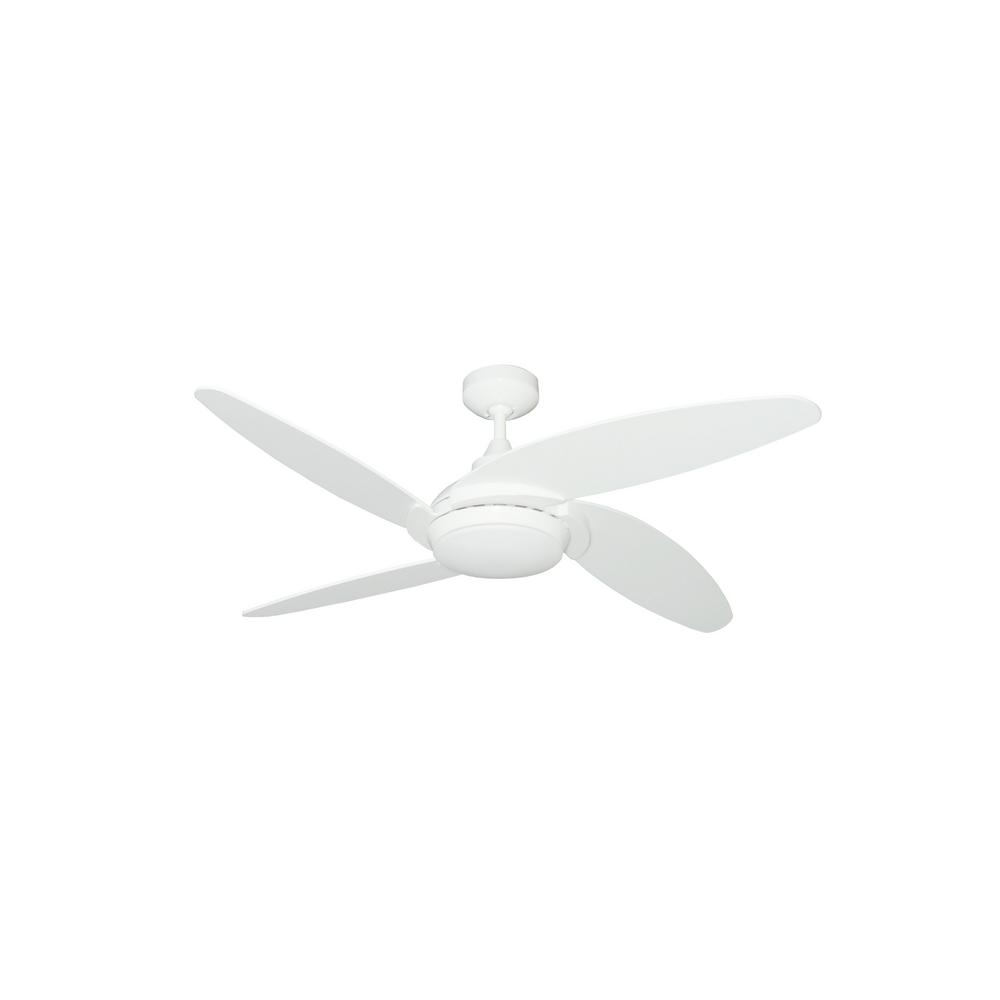 Troposair Tuscan 52 In Led Pure White Ceiling Fan And Light With