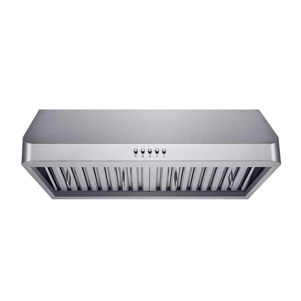 BroanNuTone Glacier 30 in. 300 CFM Convertible Under Range Hood with Light in Stainless