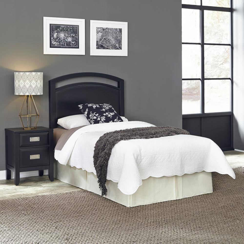 Home Styles Prescott Black Twin Headboard 5514 401 The Depot Home Styles Prescott Black Twin Headboard