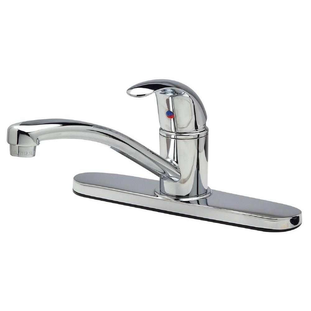 Zurn Single Handle Standard Kitchen Faucet In Polished Chrome
