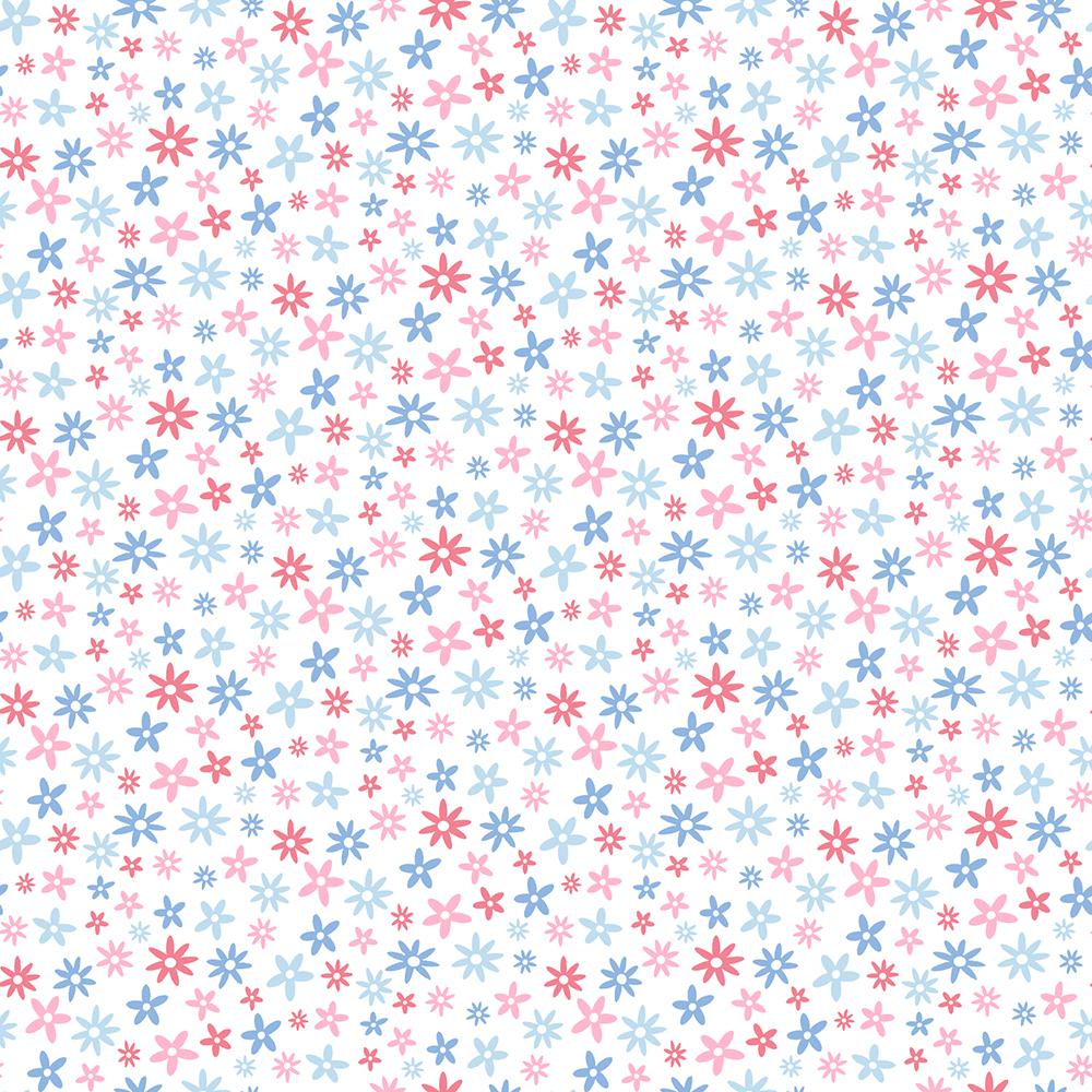 Chesapeake Delilah Blue Mod Flower Toss Wallpaper Sample Chesapeake Delilah Blue Mod Flower Toss Wallpaper Sample