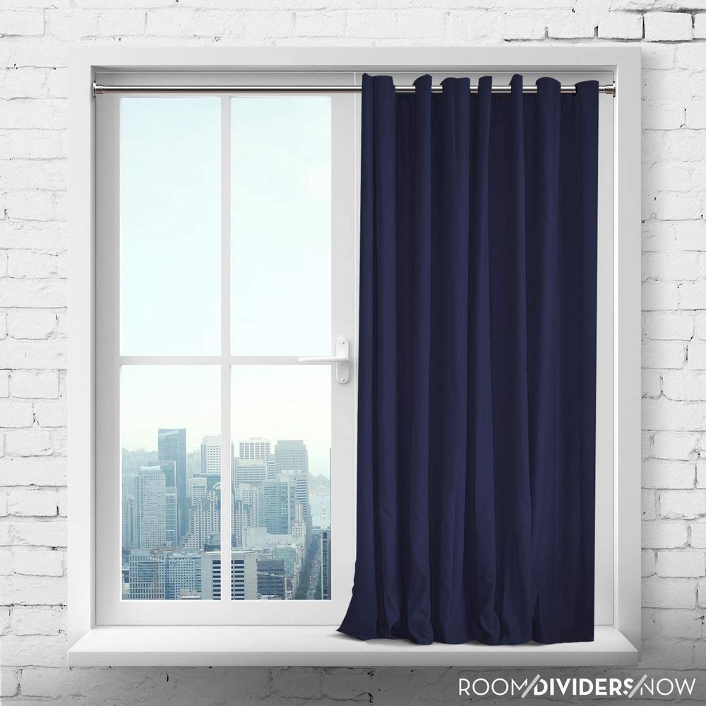 Roomdividersnow 120 In 150 Premium Tension Curtain Rod Silver Ptrod Slvr150n The Home Depot - How To Install Tension Rods For Curtains