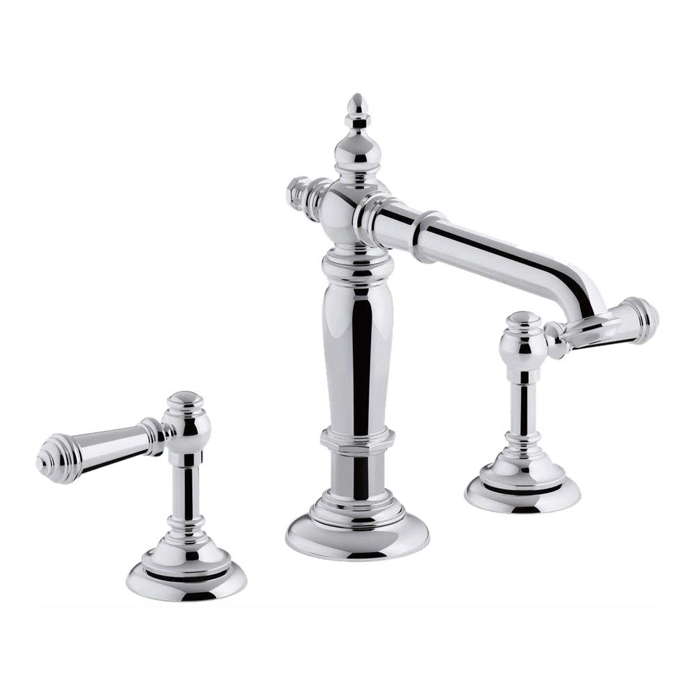 Polished Chrome Kohler Widespread Bathroom Faucets K 72760 Cp 98068 4 Cp 64 1000 