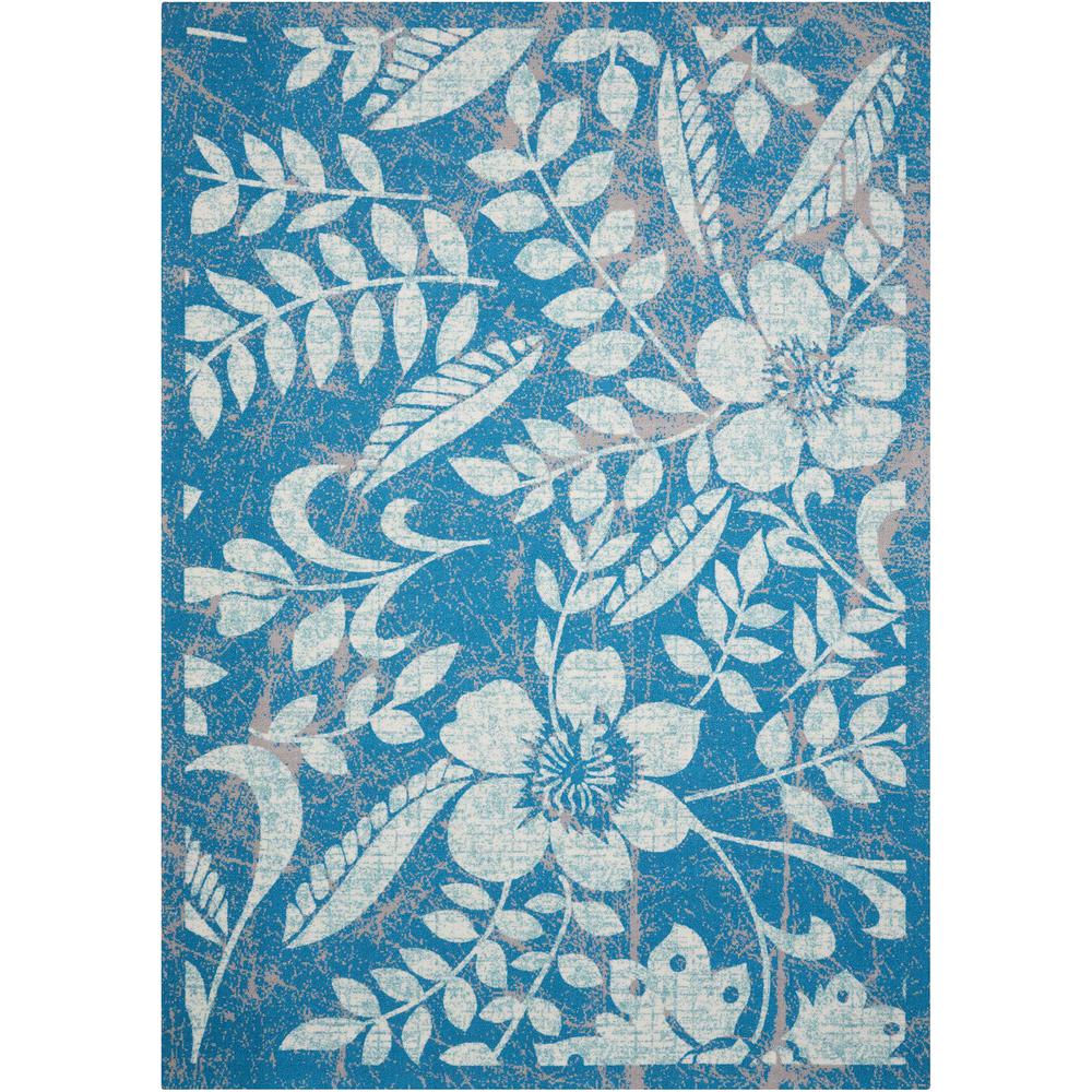Nourison Home and Garden Blue 5 ft. x 7 ft. Indoor/Outdoor Area Rug