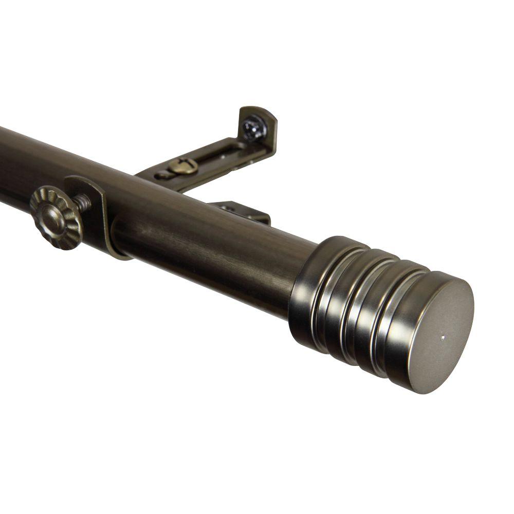 Rod Desyne 66 In 120 In Antique Brass Telescoping Single