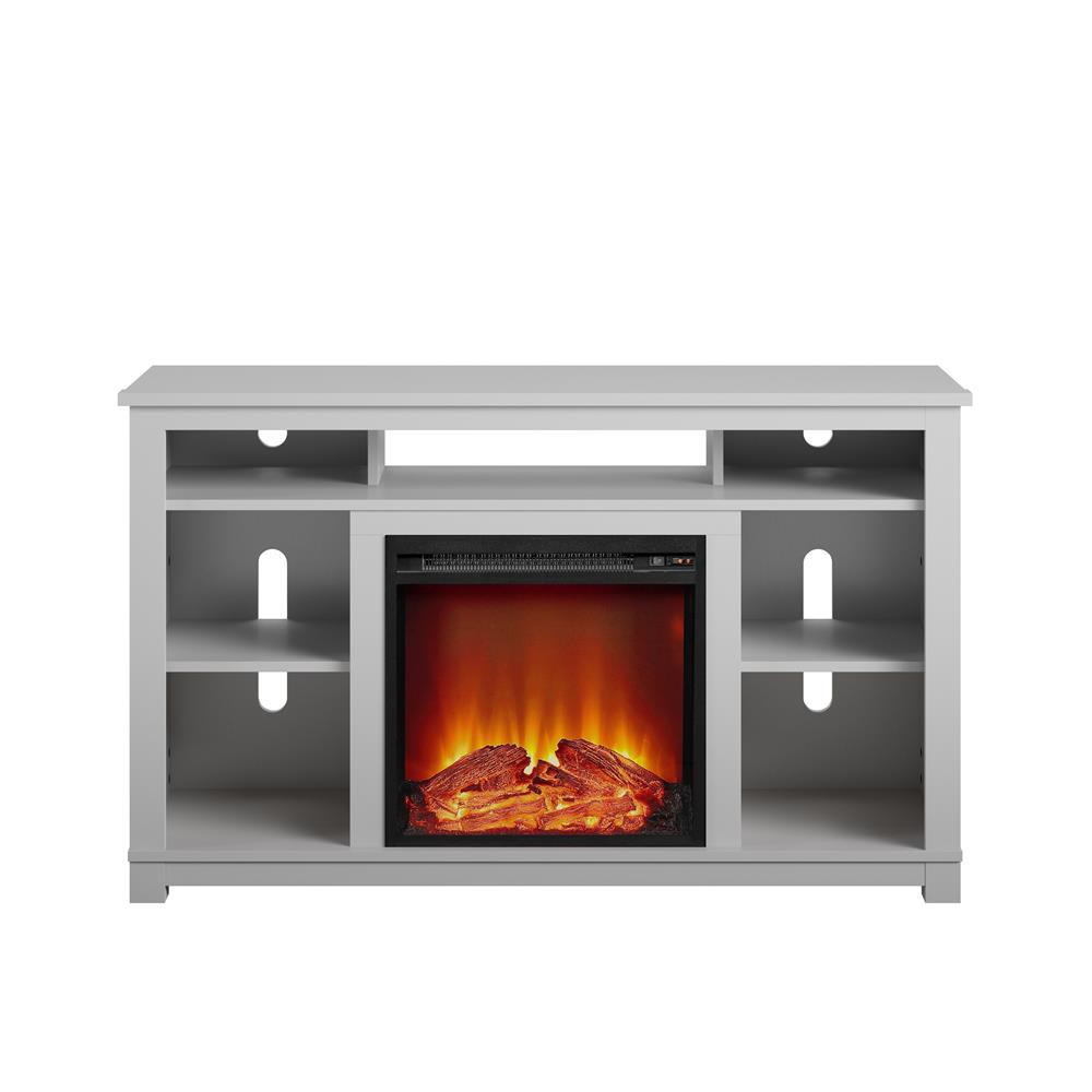 Ameriwood Home Domingo 47.6 In. Electric Fireplace TV Stand in Dove