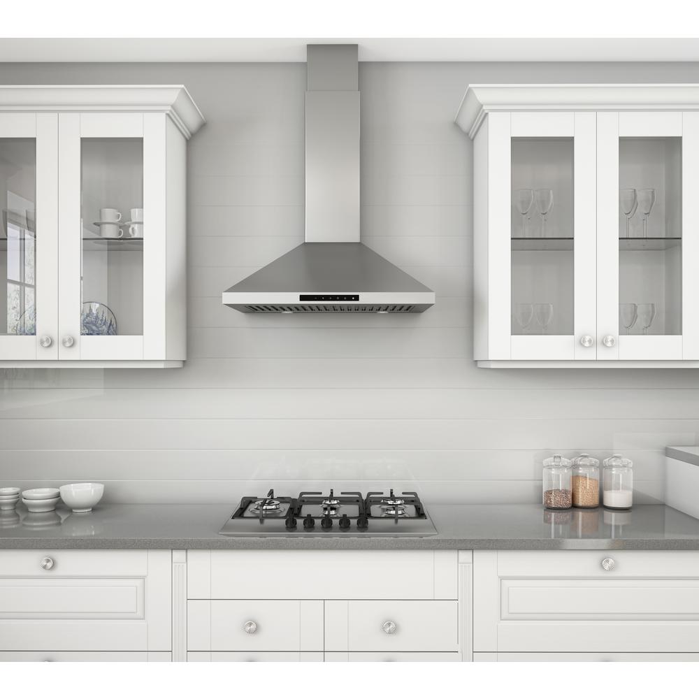 Ancona WPNL630 30 in. Convertible Wall Mounted Range Hood in Stainless