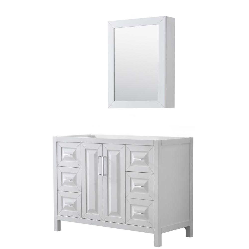 Wyndham Collection Daria 47 In Single Bathroom Vanity Cabinet Only Wyndham Collection Daria 47 In Single Bathroom Vanity Cabinet Only With Medicine White