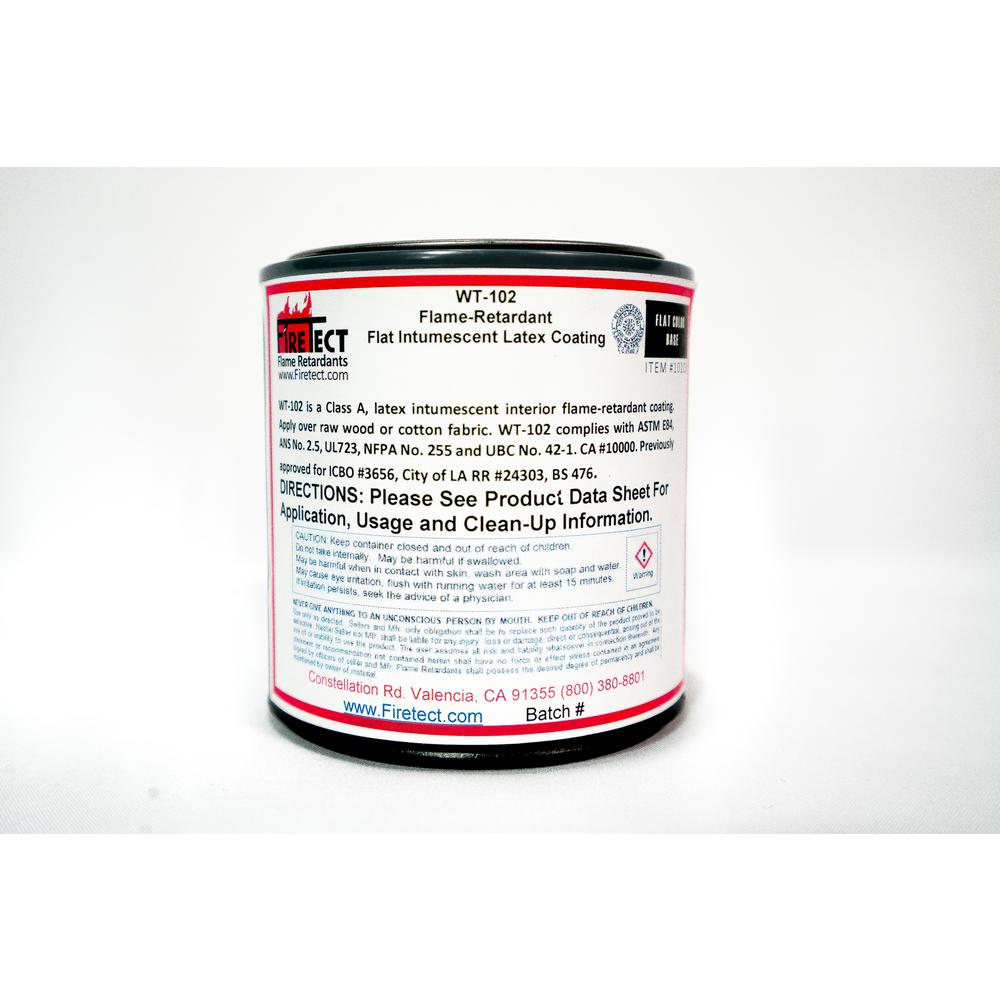 Firetect WT-102 8 Oz. Color Base Flat Latex Fireproofing Flame ...