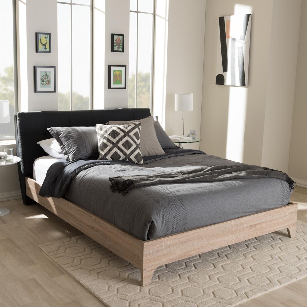 Baxton Studio Adelia Mid Century Dark Gray Fabric Upholstered Full Baxton Studio Adelia Mid Century Dark Gray Fabric Upholstered Full Size Bed
