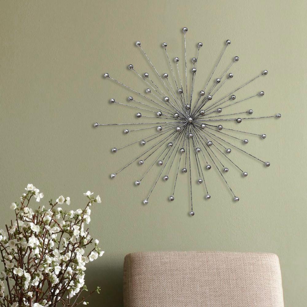 Stratton Home Decor Silver Burst Wall Stratton Home Decor Silver Burst Wall