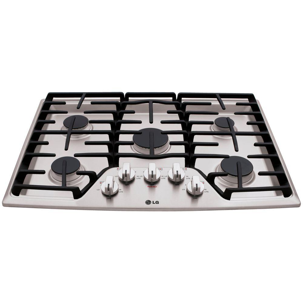 GE Profile 30 in. Gas Cooktop in Stainless Steel with 5 Burners