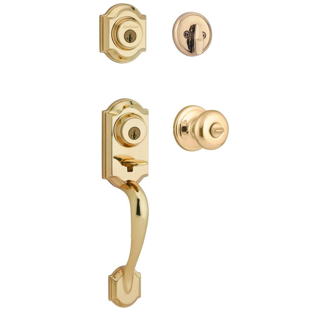 Kwikset Double Cylinder Deadbolt with SmartKey in Polished Brass 