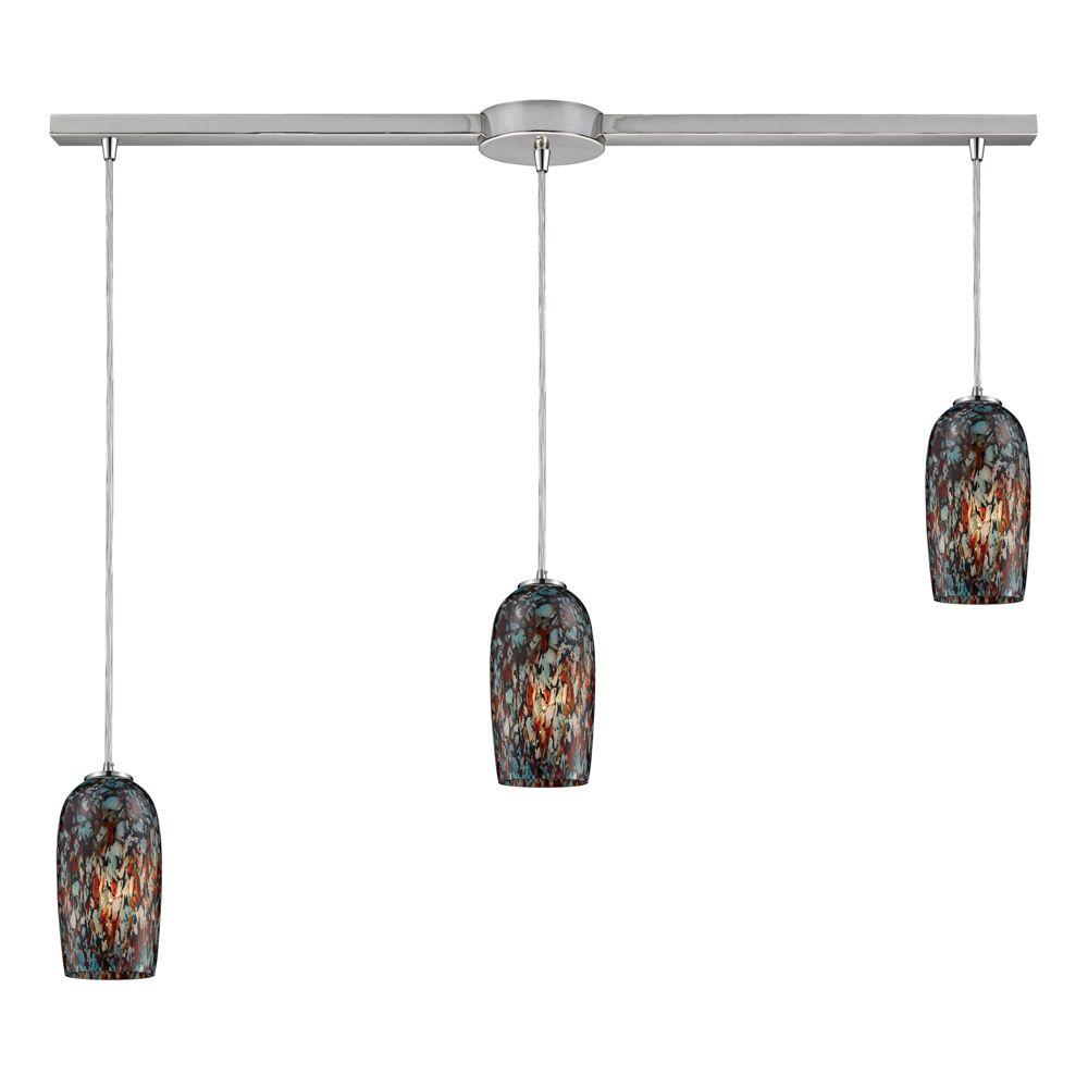 Titan Lighting Collage 3Light Satin Nickel Ceiling Mount PendantTN