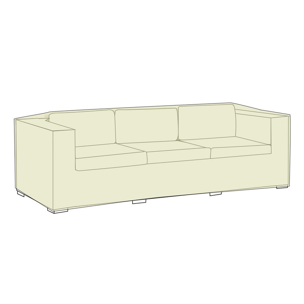 Two Dogs Designs 102 In Khaki Oversized Patio Sofa Cover 2d