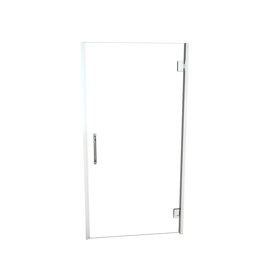 Redi Swing 3100v Series 29 9 16 In W X 72 H Semi Frameless Pivot Shower Door Polished Chrome With Pull Handles