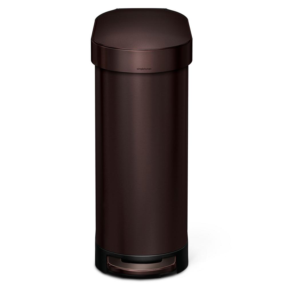 Bronze Copper Metallic Trash Cans Trash Recycling The Home