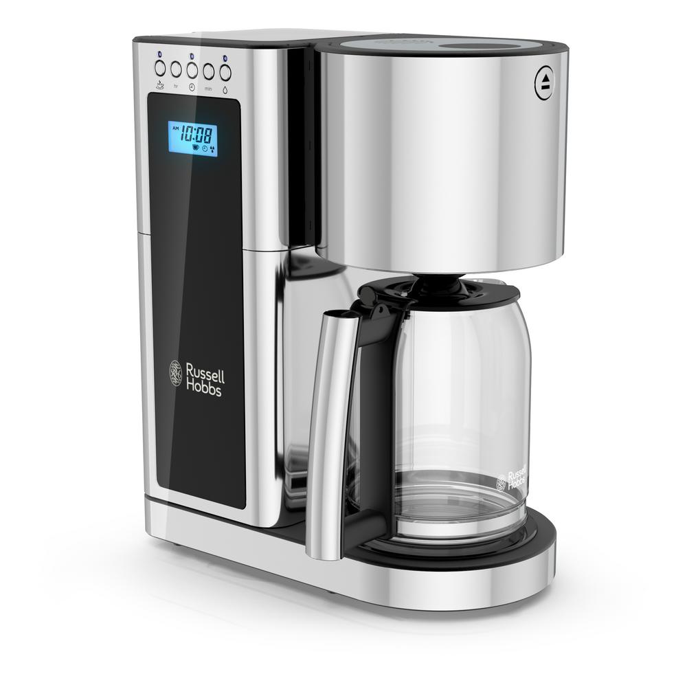 Russell Hobbs Glass Series 8Cup Coffeemaker in Black and Stainless