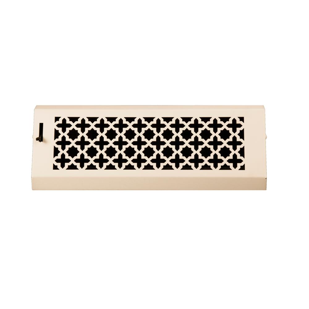 SteelCrest Tuscan, 15 in., White/Powder Coat, Steel Baseboard Vent with ...