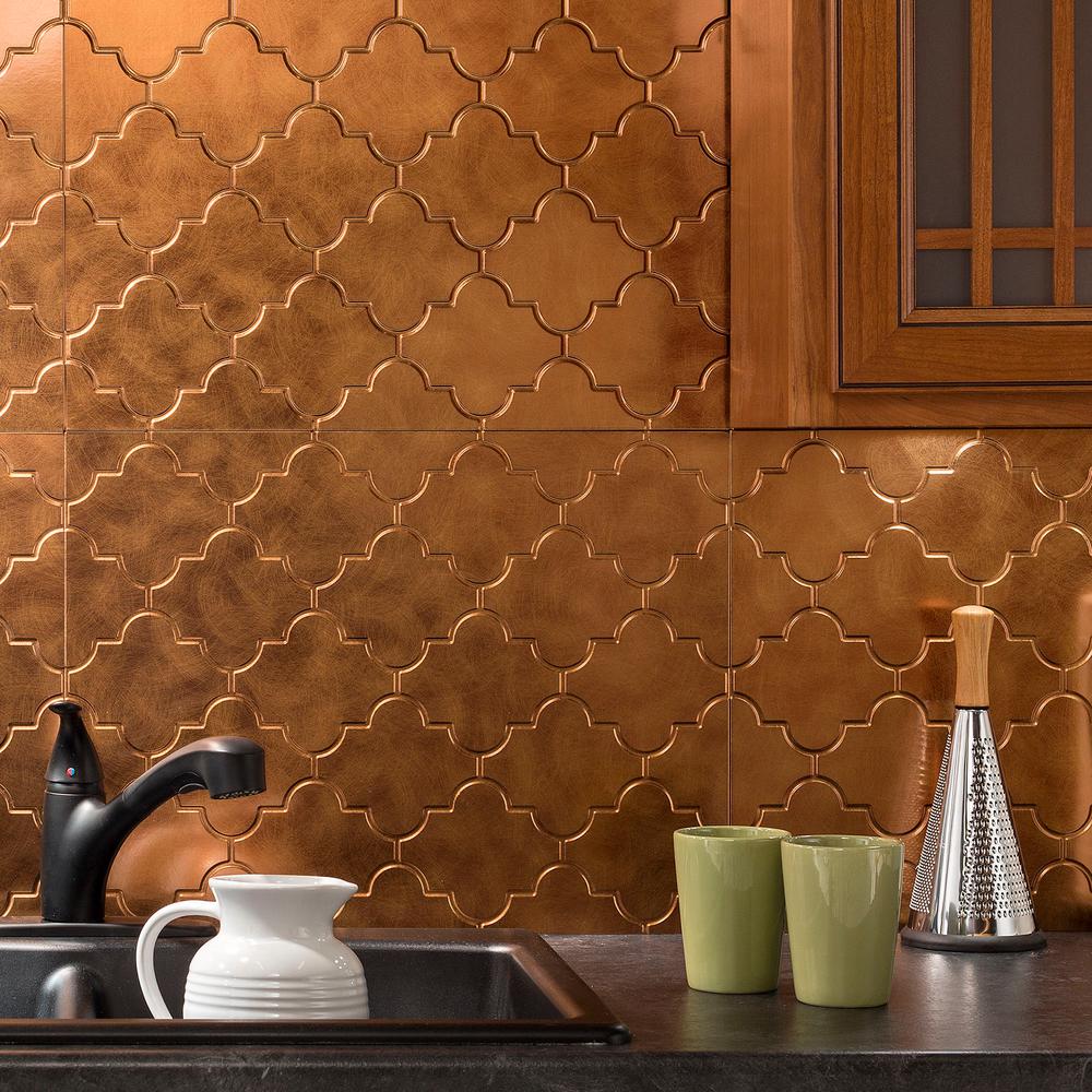 Fasade Monaco 18 In X 24 Antique Bronze Vinyl Decorative Wall Antique Bronze Vinyl Decorative Wall
