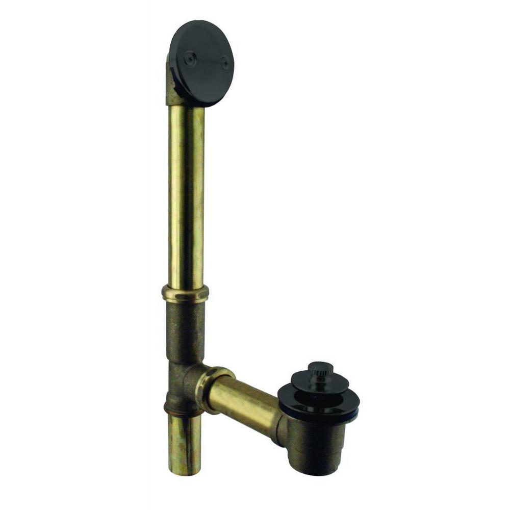 Westbrass 14 in. Brass Bath Waste Drain Assembly in Matte BlackD326262 The Home Depot