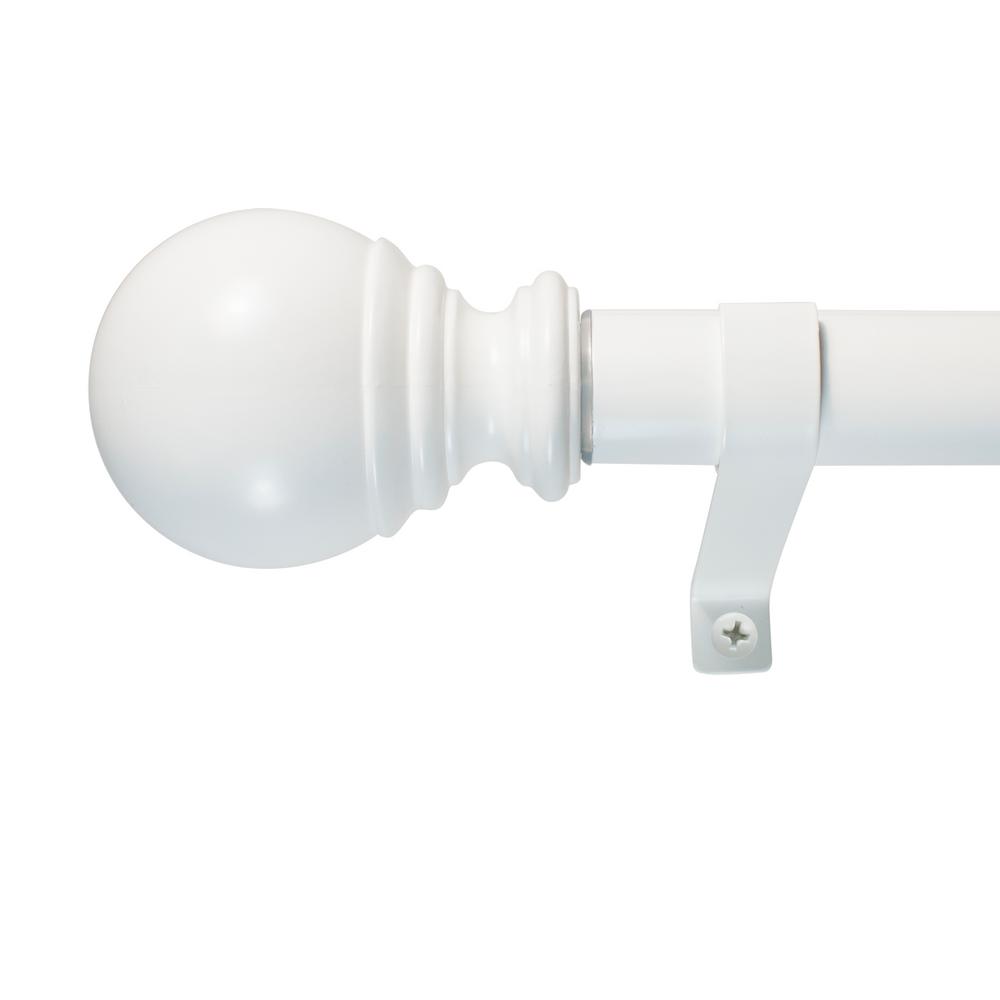 Ivory Single Curtain Rods Curtain Rods The Home Depot