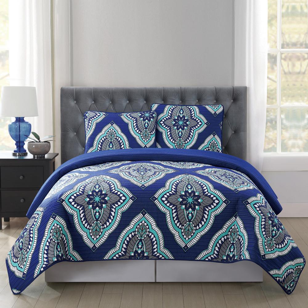 Truly Soft Harper 3Piece Multiple Full and Queen Quilt with 2 Shams