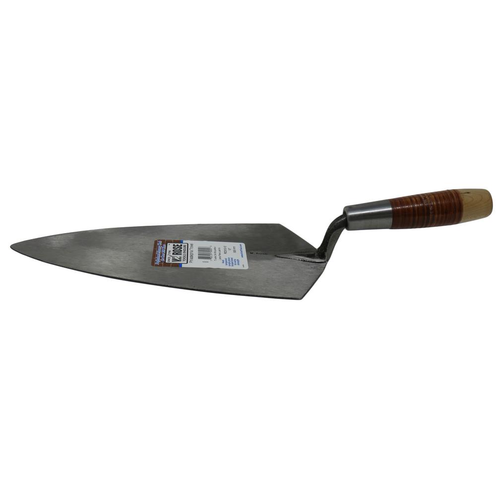 Kraft Tool Co. 12 inch Philadelphia Brick Trowel - Leather Handle by Kraft Tool Co.