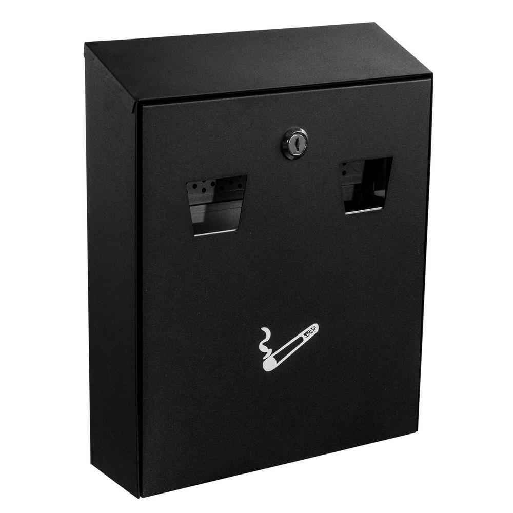 Alpine Industries Black Wall-Mounted Cigarette Disposal ...