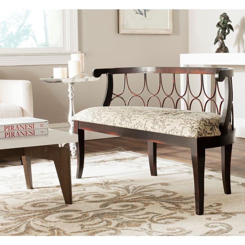 Safavieh Norma Beige BenchAMH4114B The Home Depot