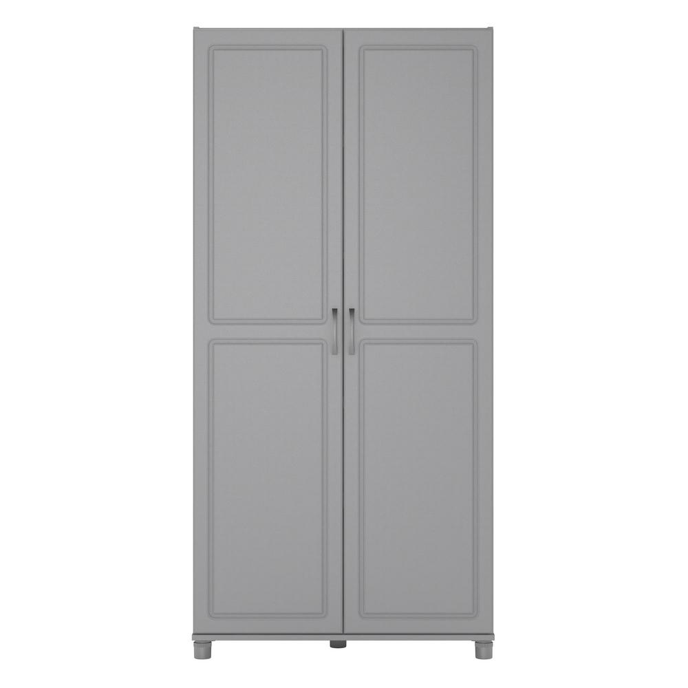 Ameriwood Home Trailwinds 36 In Ashen Gray Utility Storage Cabinet Ashen Gray Utility Storage Cabinet Hd67232 The Home Depot