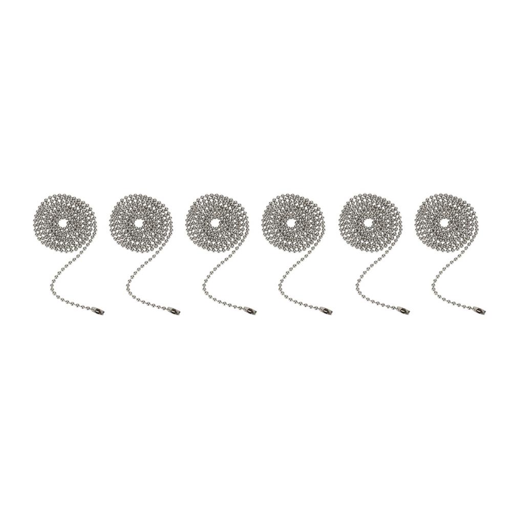 Aspen Creative 21304-6 3 Feet Beaded Pull Chain with Connector 6 3 6 6 Pack Brushed Pewter