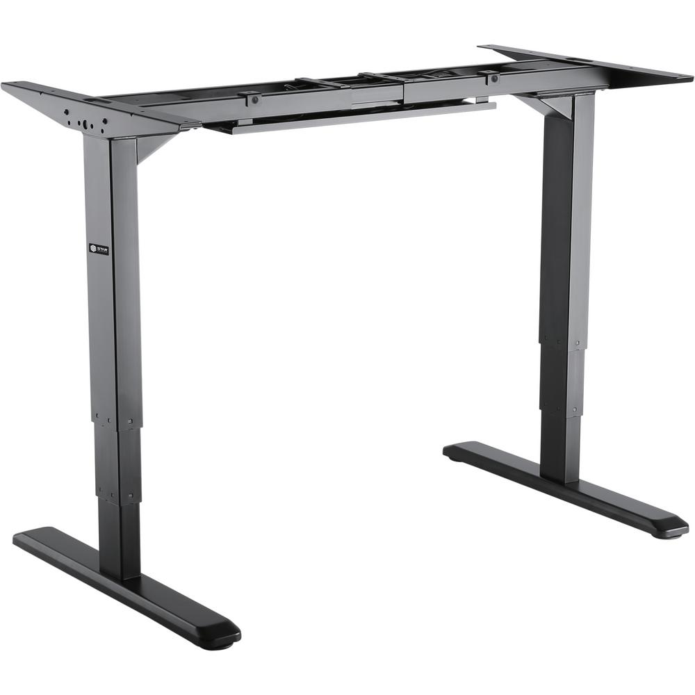 Power Adjule Standing Desk Desks Home Office Furniture Black Electric Sit Stand Desk Frame 3 Stage Reverse Dual Motor Table