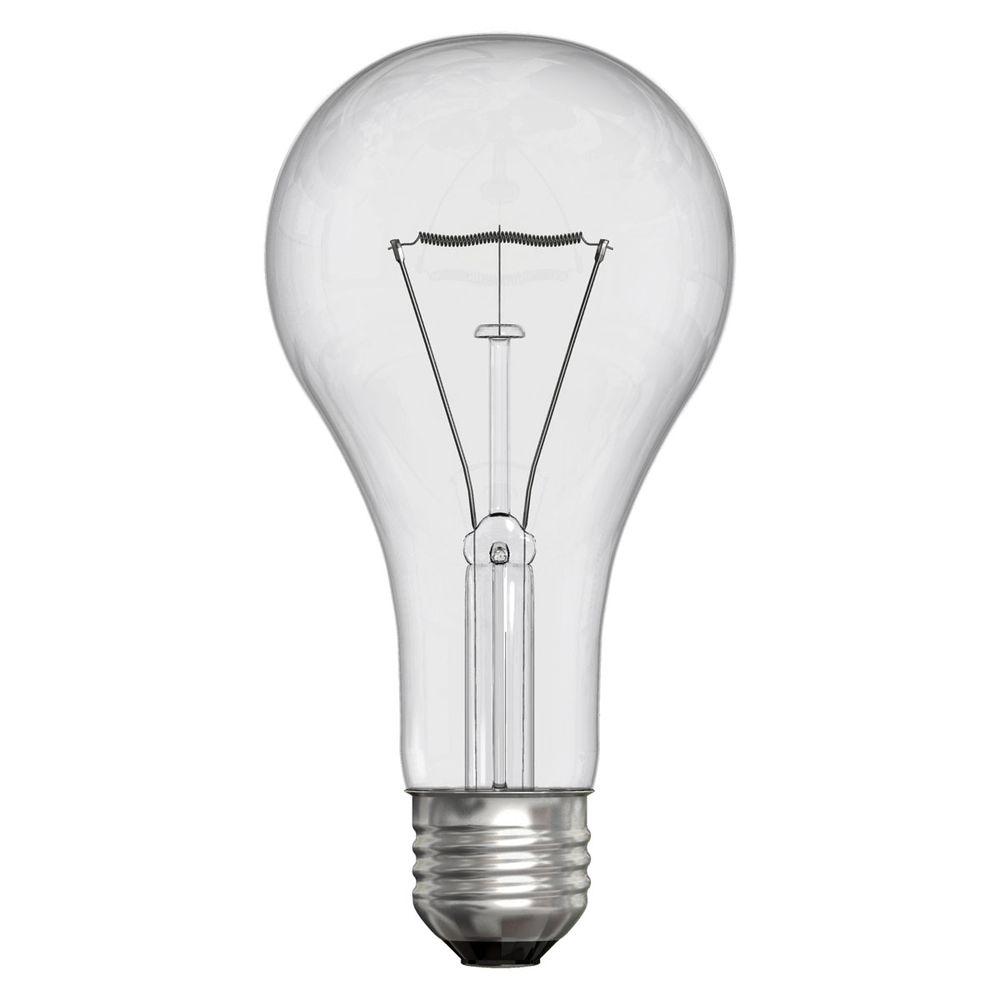 GE 150 Watt Incandescent A21 Clear Light Bulb 150A CL TP12 The Home Depot