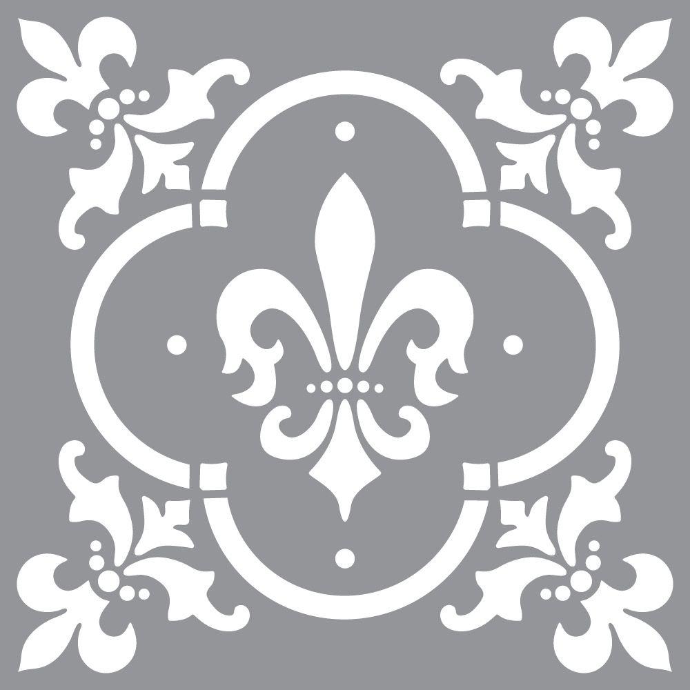 Decoart Americana Decor Fleur De Lis Tile Stencil