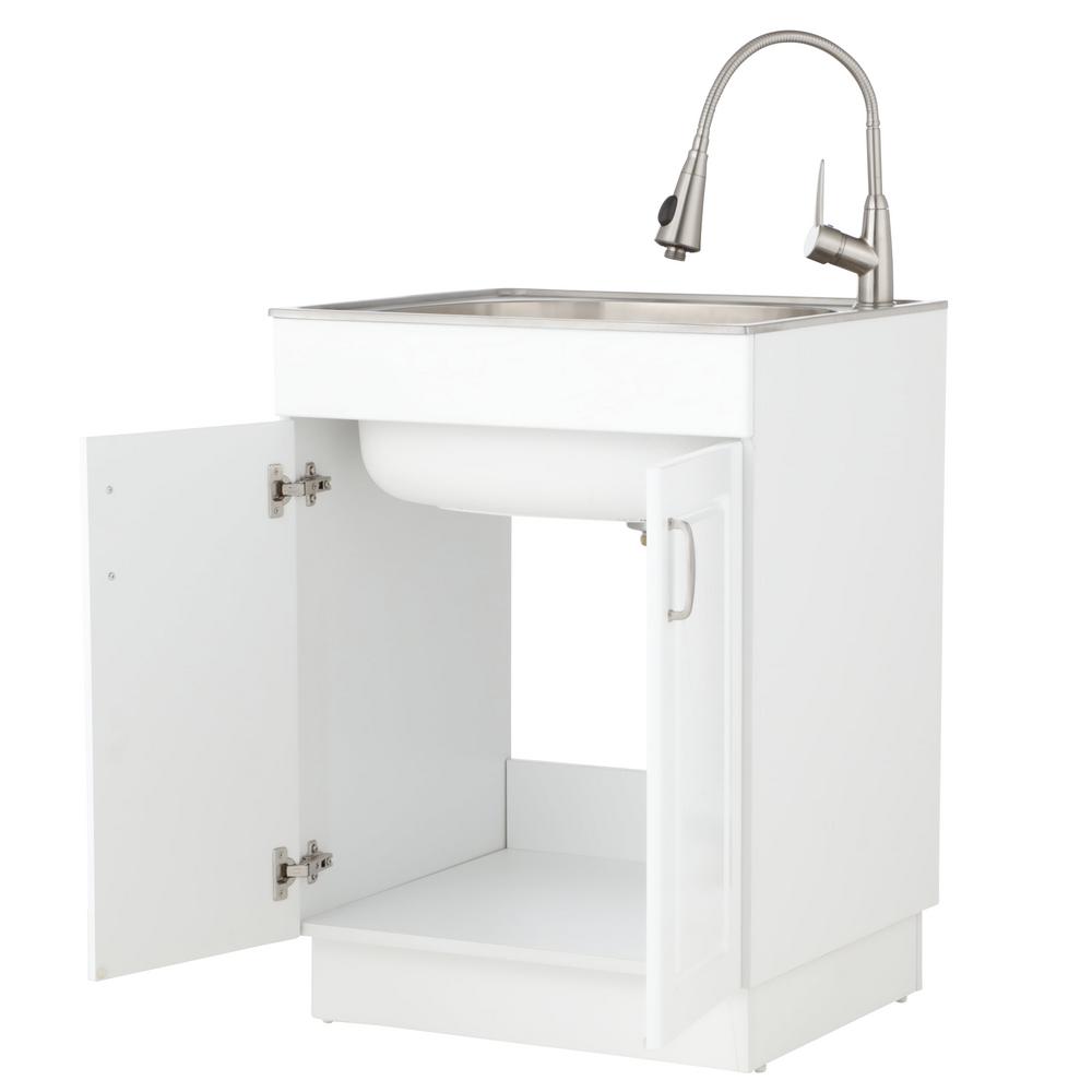 Stainless Steel Laundry Utility Sink, Laundry Sink Vanity Home Depot