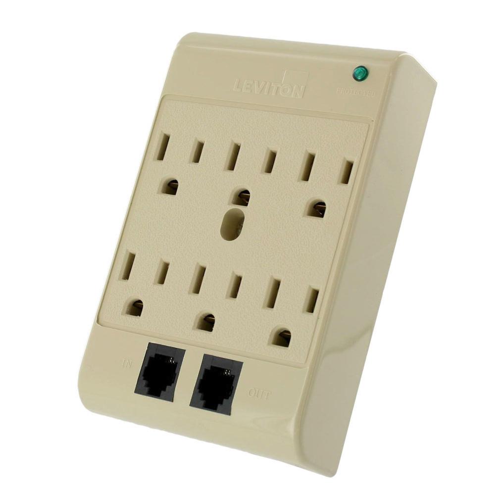 UPC 078477827994 product image for Leviton 15 Amp 120-Volt 6-Outlet Surge Protected 540 Joules, Beige | upcitemdb.com