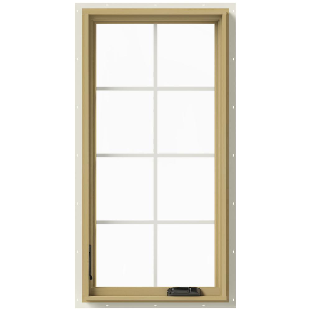 JELD-WEN 24 In. X 48 In. W-2500 Left Hand Casement Aluminum Clad Wood ...