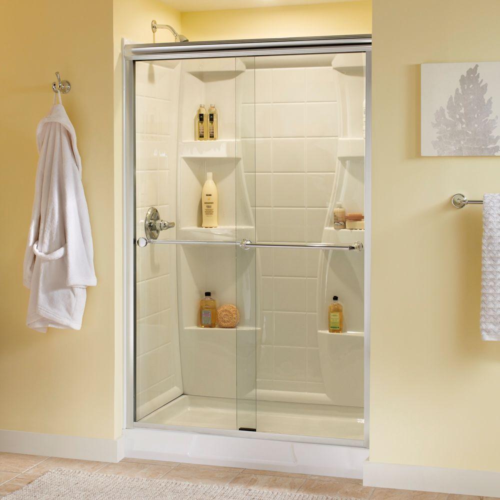 Delta Mandara 48 In X 70 In Semi Frameless Sliding Shower Door In